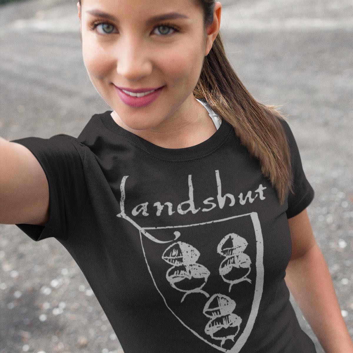 Damen T-Shirt LAHO altes Wappen Landshuter Hochzeit