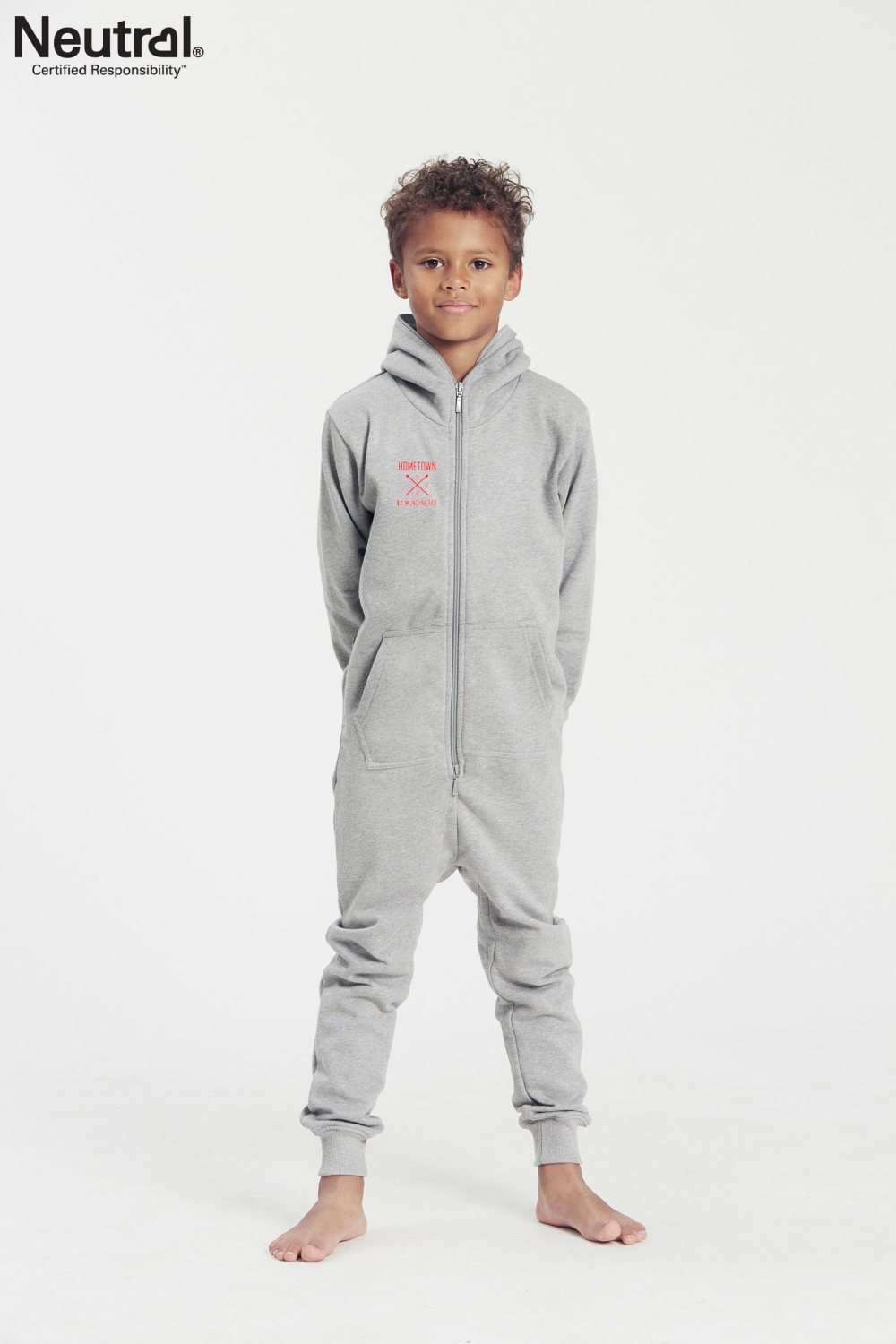 Kids Fairtrade Jumpsuit "Münchnerau" Grau