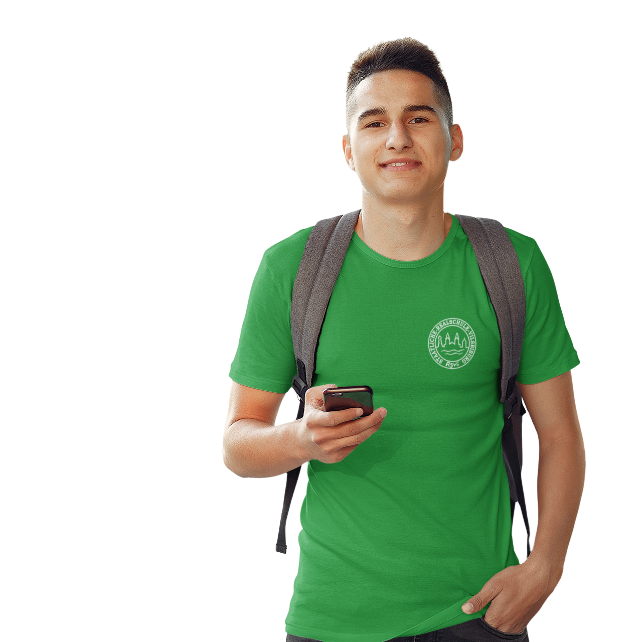 Unisex-Oberteil mit Schullogo